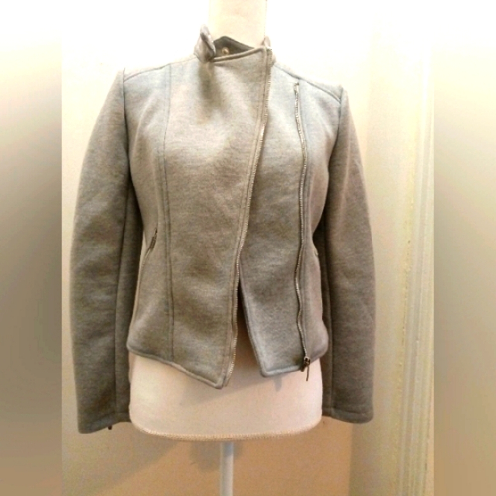 Forever 21 Moto gray jacket cotton/polyester blend. (S)